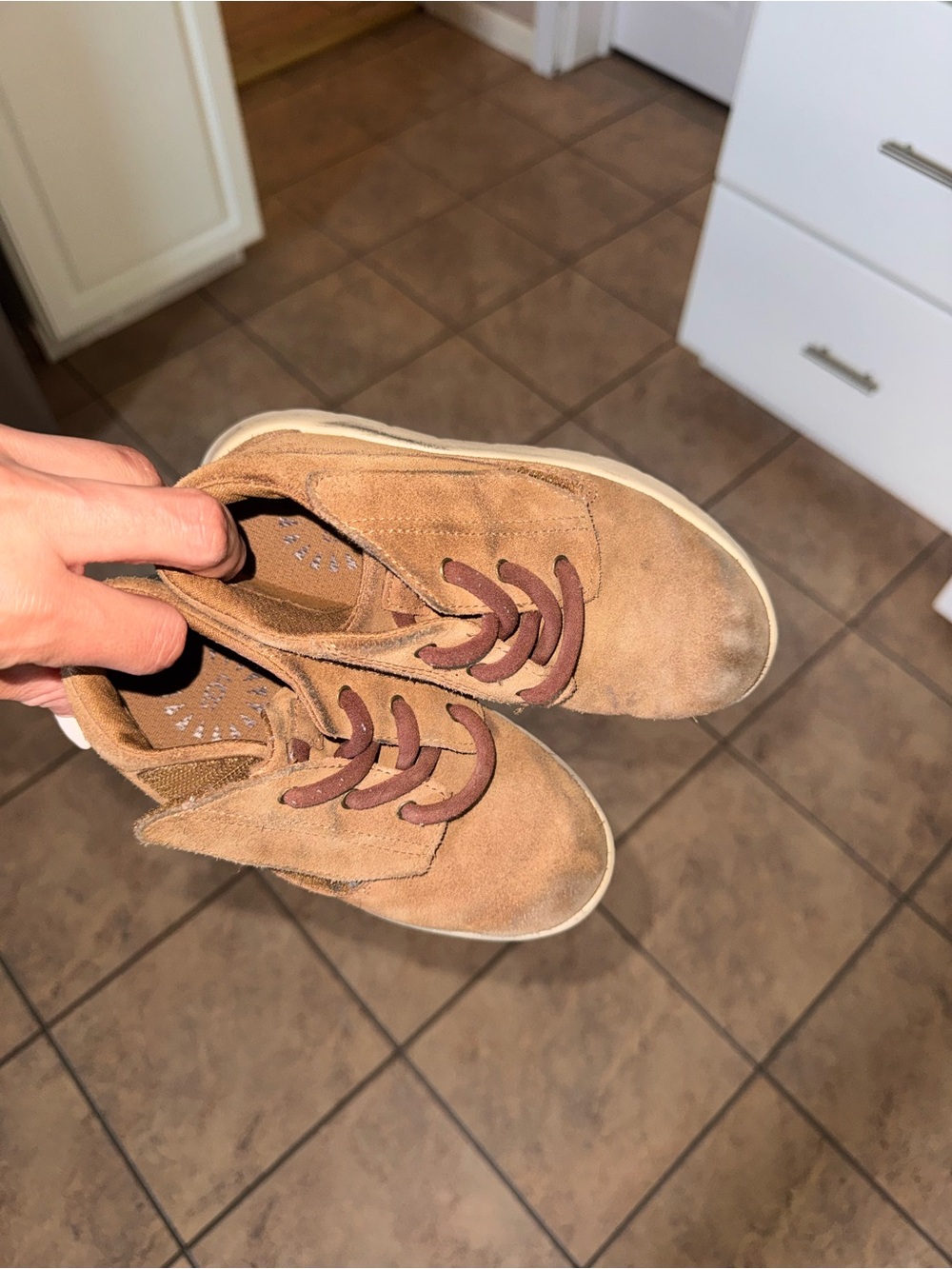 Men's Brown Suede Casual Sneakers